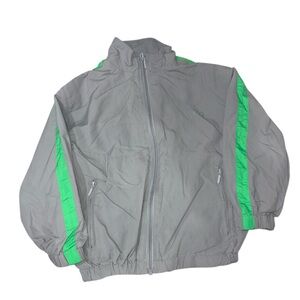 Molo Windbreaker Track Jacket Green with Grey